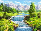 Huacan Full Square Round Diamond Painting Landscape