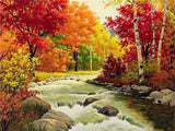 Huacan Full Square Round Diamond Painting Landscape