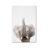 Giraffe Bunny Elephant Canvas
