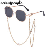 Irregular Sunglasses With Chain