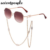 Irregular Sunglasses With Chain