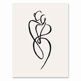 Black White Wall Art Minimalist Nordic painting