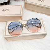 Fashion Tea Gradient Sunglasses