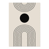 Abstract Matisse Body Line, Leaf Boho and Black Beige Canvas