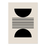 Abstract Matisse Body Line, Leaf Boho and Black Beige Canvas
