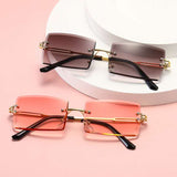 Fashion Rimless Gradient Shades