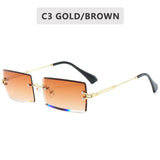 Fashion Rimless Gradient Shades