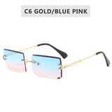Fashion Rimless Gradient Shades
