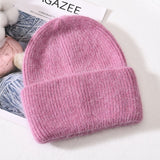 Winter Real Rabbit Fur Knitted Beanies