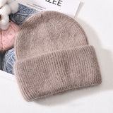 Winter Real Rabbit Fur Knitted Beanies