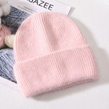 Winter Real Rabbit Fur Knitted Beanies
