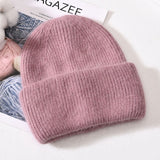 Winter Real Rabbit Fur Knitted Beanies