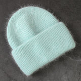 Winter Real Rabbit Fur Knitted Beanies
