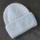 Winter Real Rabbit Fur Knitted Beanies