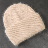 Winter Real Rabbit Fur Knitted Beanies