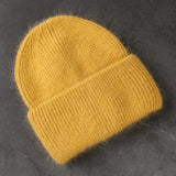 Winter Real Rabbit Fur Knitted Beanies