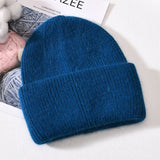 Winter Real Rabbit Fur Knitted Beanies