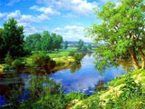 Huacan Full Square Round Diamond Painting Landscape