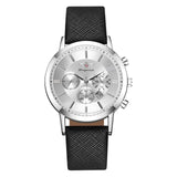 Watch Case Leather Band Business Quartz watch