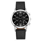 Watch Case Leather Band Business Quartz watch