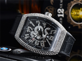 Dragon Style Watch  With Calendar Leather Wristwatch