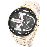 Quartz Gold Watch Men Steel Military Relogio Masculino