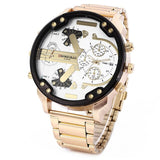 Quartz Gold Watch Men Steel Military Relogio Masculino