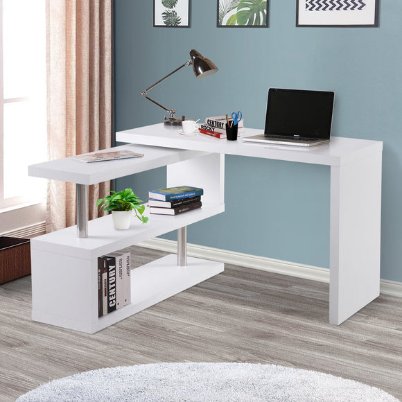 Modern Corner Rotating L-Shaped Computer Desk