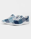 Men's Sneakers, Blue Plaid  Running Shoes