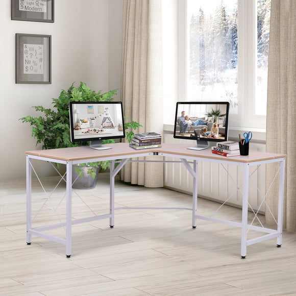 HOMCOM L-Shaped Computer Desk