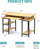 Writing Computer Desk with Keyboard Tray/Shelves