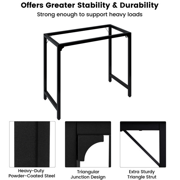 40“ Computer Table for Home Office Desk Black
