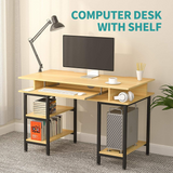 Writing Computer Desk with Keyboard Tray/Shelves