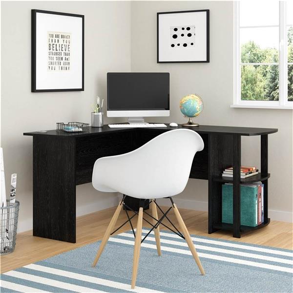L-Shaped Wood Right-angle Computer Desk