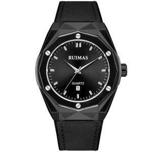 Ruimas  Stainless Steel Case Leather Band