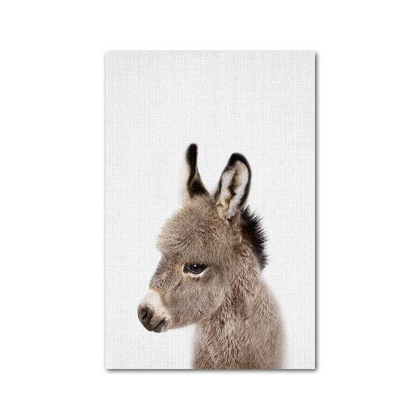 Giraffe Bunny Elephant Canvas