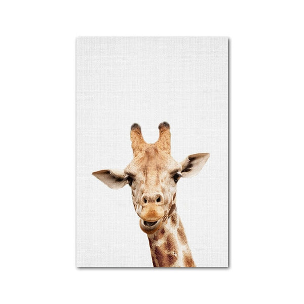 Giraffe Bunny Elephant Canvas