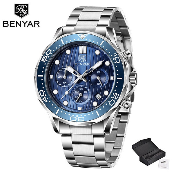 BENYAR Men Wristwatch Gold Case
