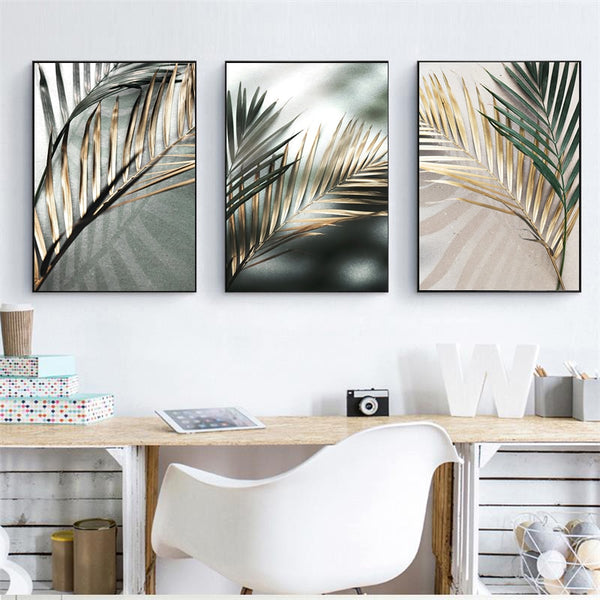 Nordic Golden Palm Leaf