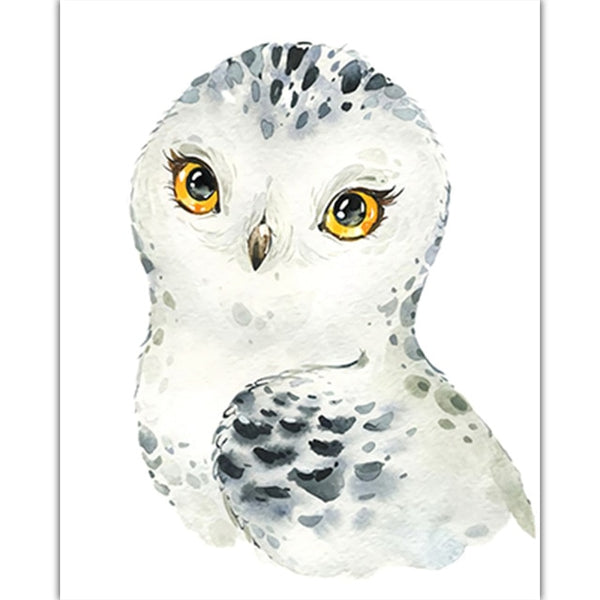 Watercolor Animal Poster A4 Elephant Tiger Cute Cartoon