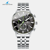 Alloy Case Silver Luxury Brand Sports Watches