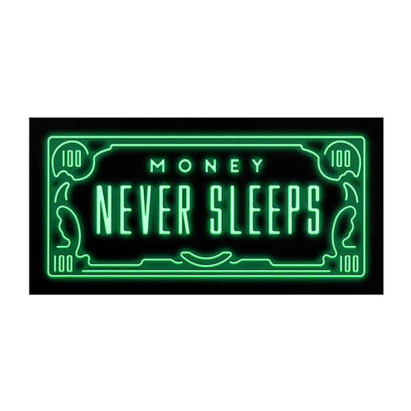 Wall Art Gold Colorful Hundred $ Money Painting