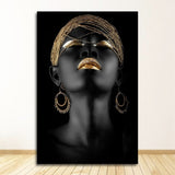 Contemplator Black African Woman Oil Painting