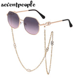 Irregular Sunglasses With Chain