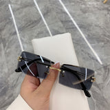 Vintage Fashion  Sunglasses Rimless