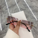 Vintage Fashion  Sunglasses Rimless