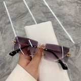 Vintage Fashion  Sunglasses Rimless