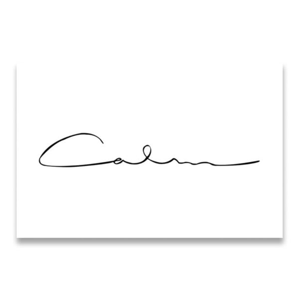 Black White Wall Art Minimalist Nordic painting
