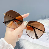 Vintage Rimless Alloy Aviation Pilot Sunglasses