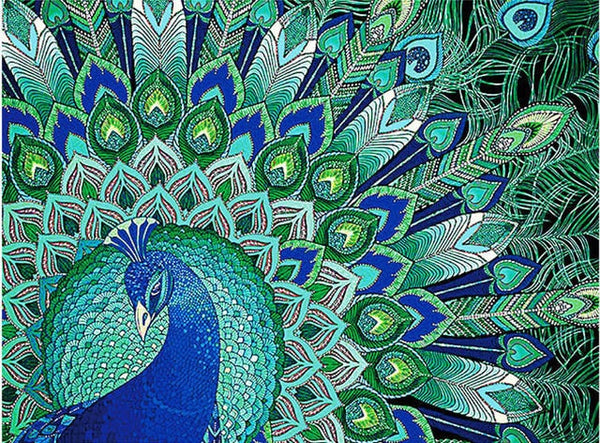 Diamond Full Round Peacock Wolf Swan Mosaic Animal Picture Cross